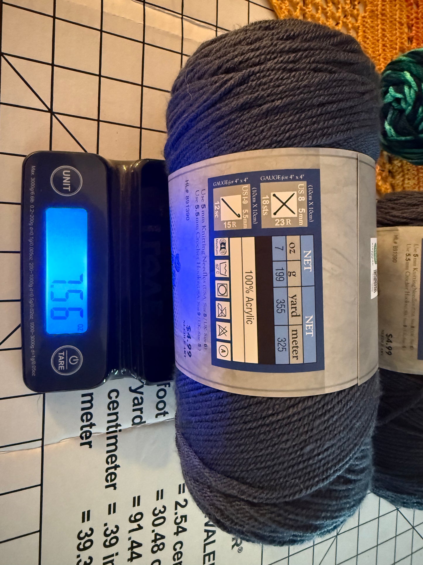 I love this yarn - Hobby Lobby - dark denim