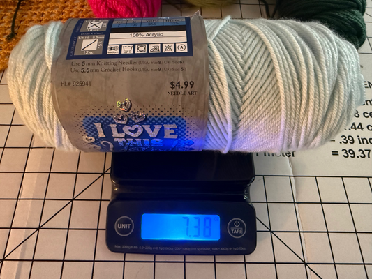 I love this yarn - Hobby Lobby - arctic blue