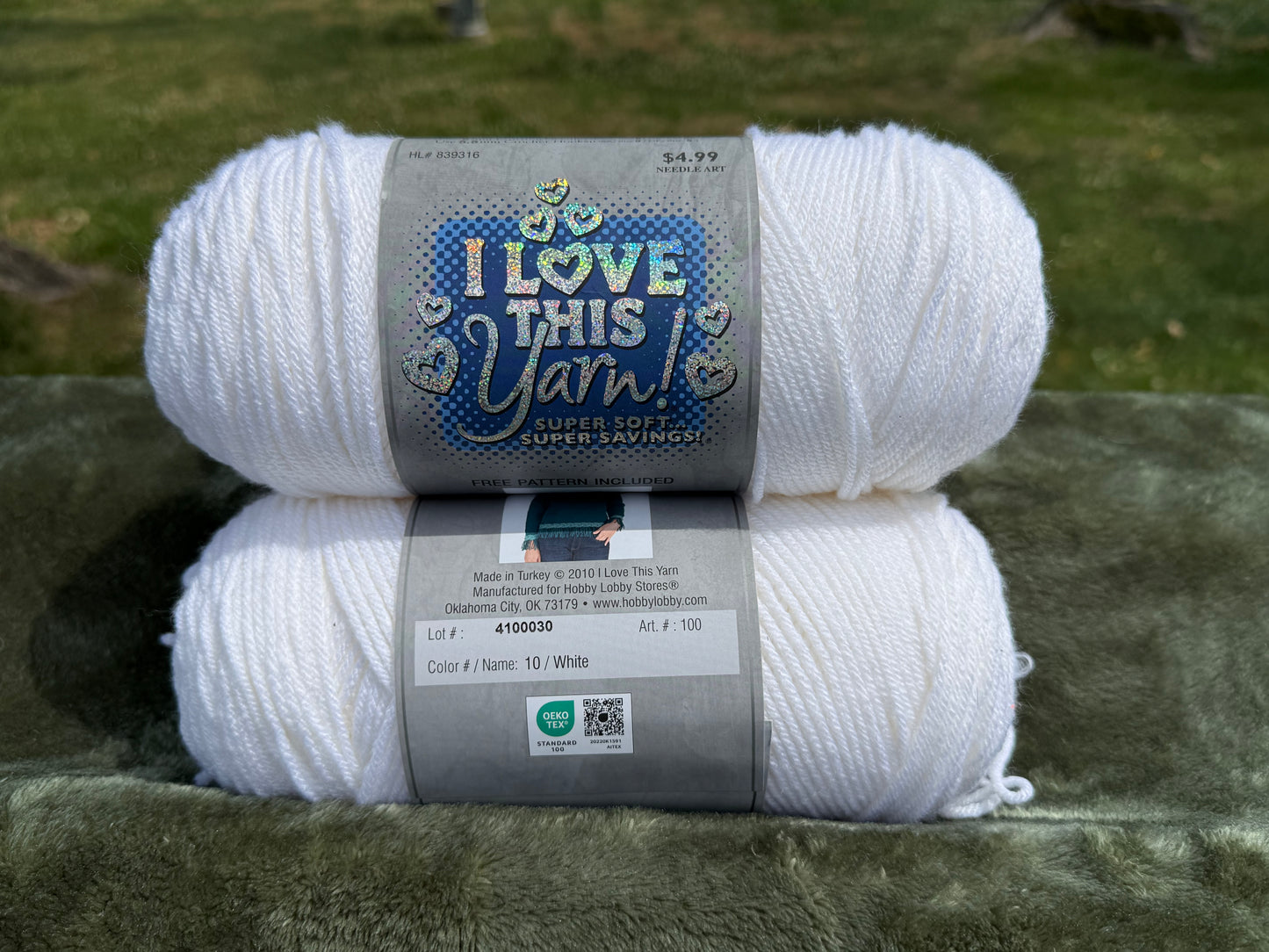 I love this yarn - Hobby Lobby - white