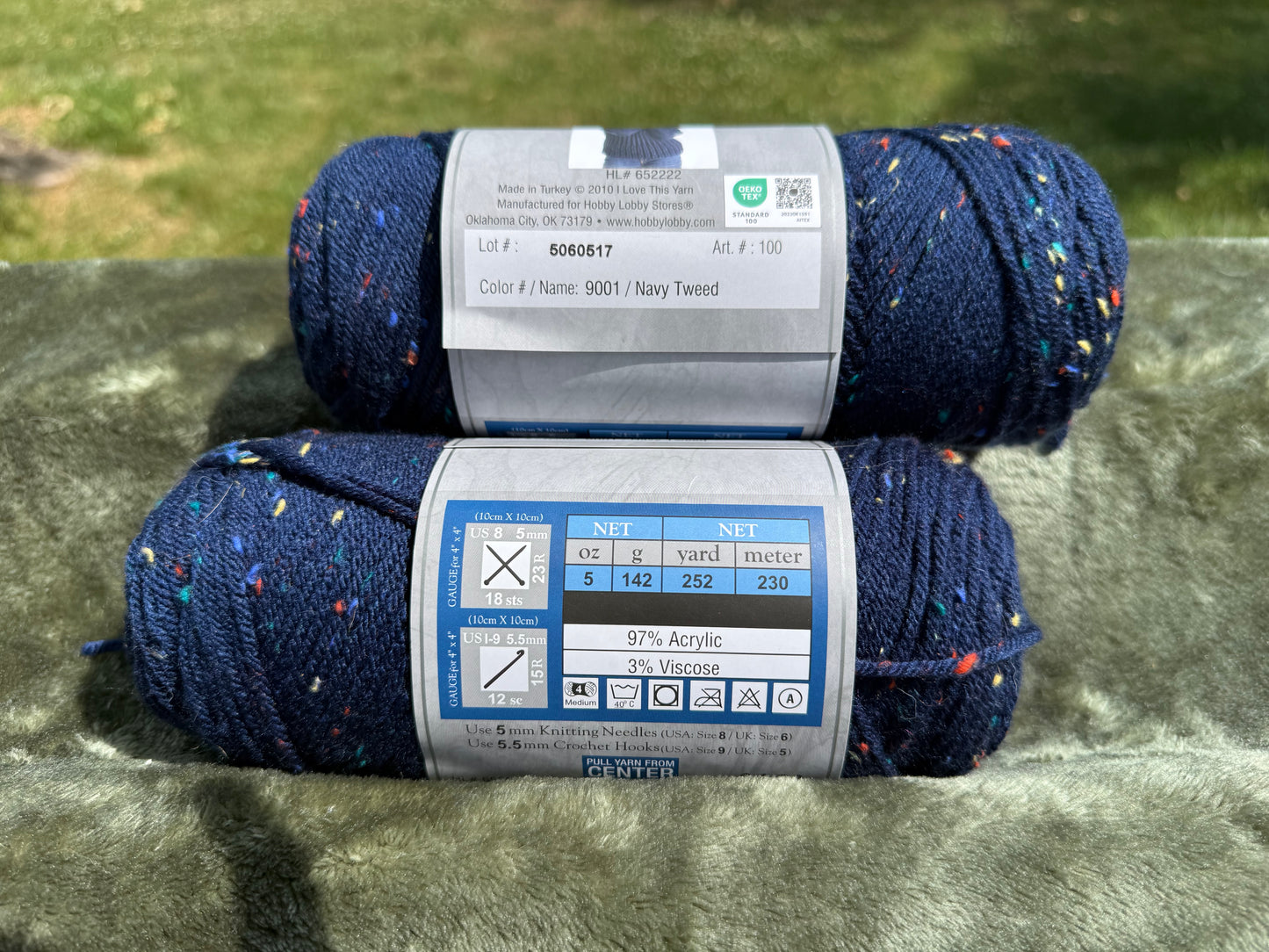 I love this yarn - Hobby Lobby - Navy Tweed