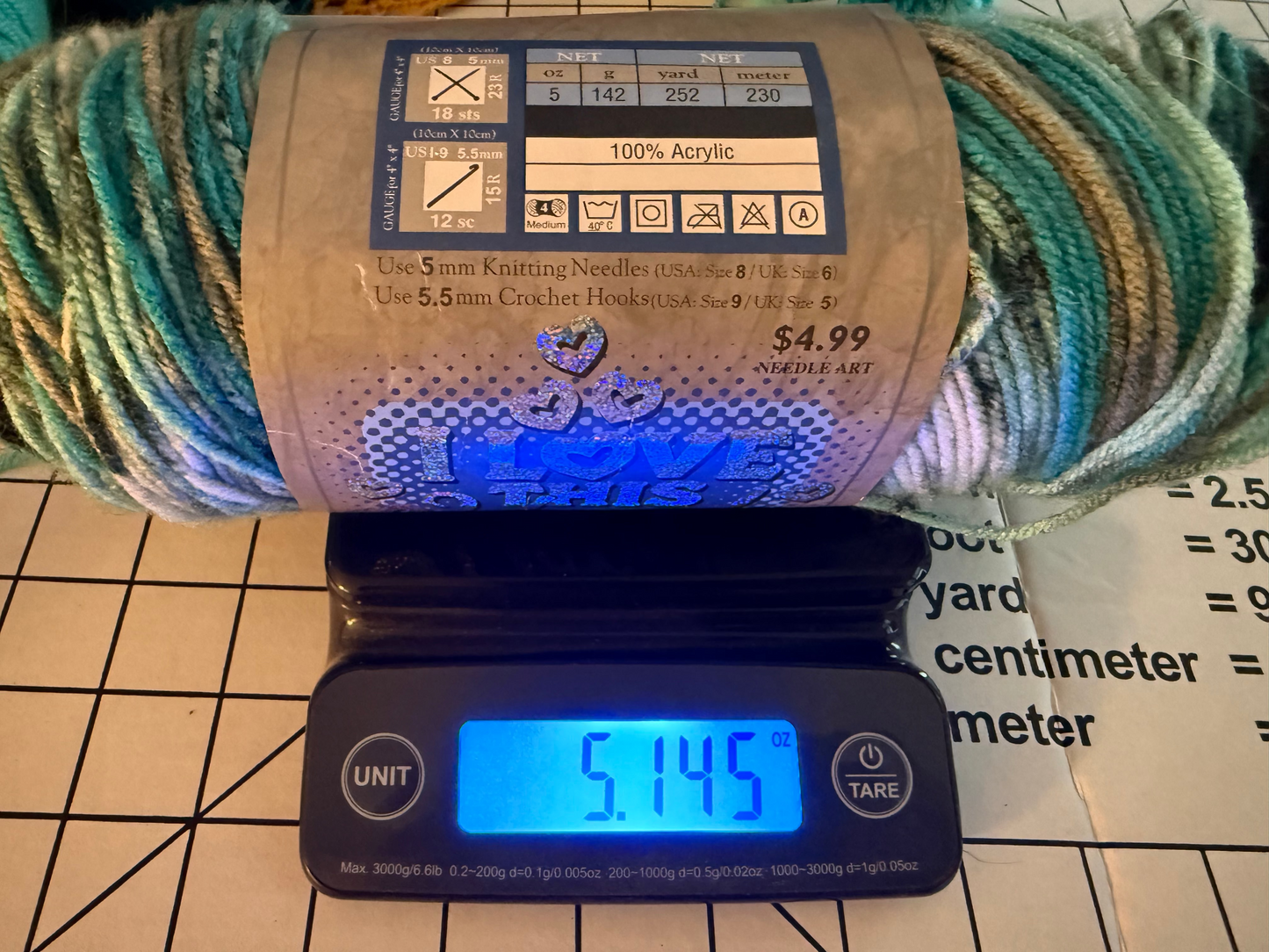 I love this yarn - Hobby Lobby - Agean Stripe