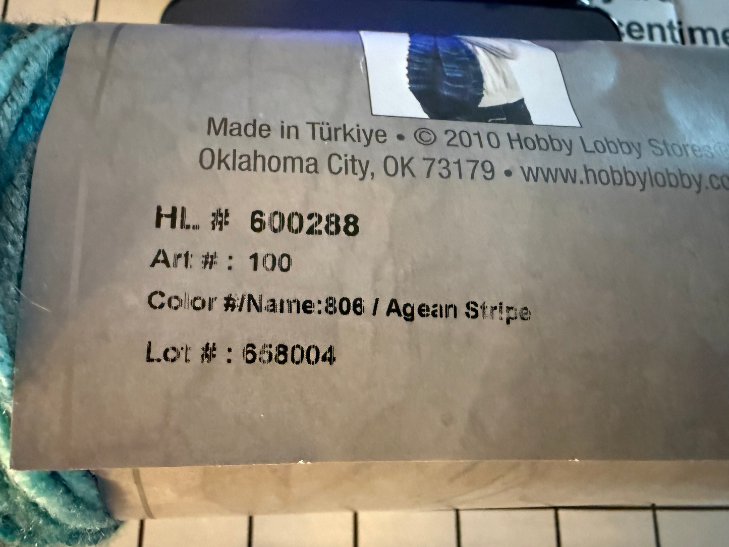 I love this yarn - Hobby Lobby - Agean Stripe