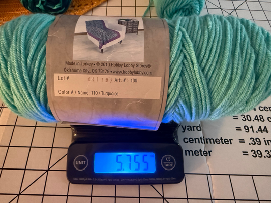 I love this yarn - Hobby Lobby - Turquiose