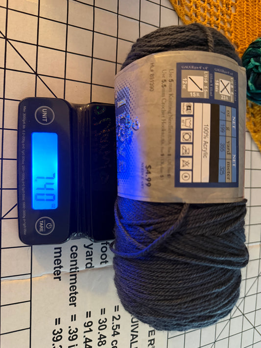 I love this yarn - Hobby Lobby - dark denim