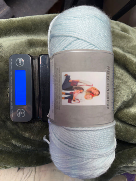 I love this yarn - Hobby Lobby - arctic blue