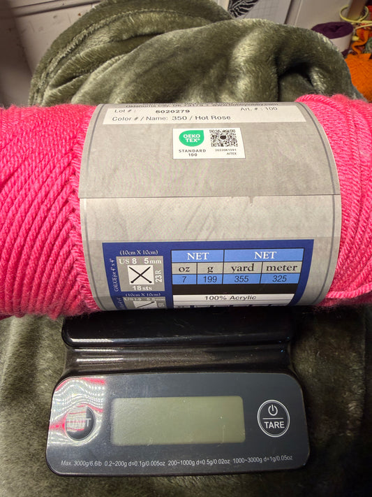 I love this yarn - Hobby Lobby - Hot Rose