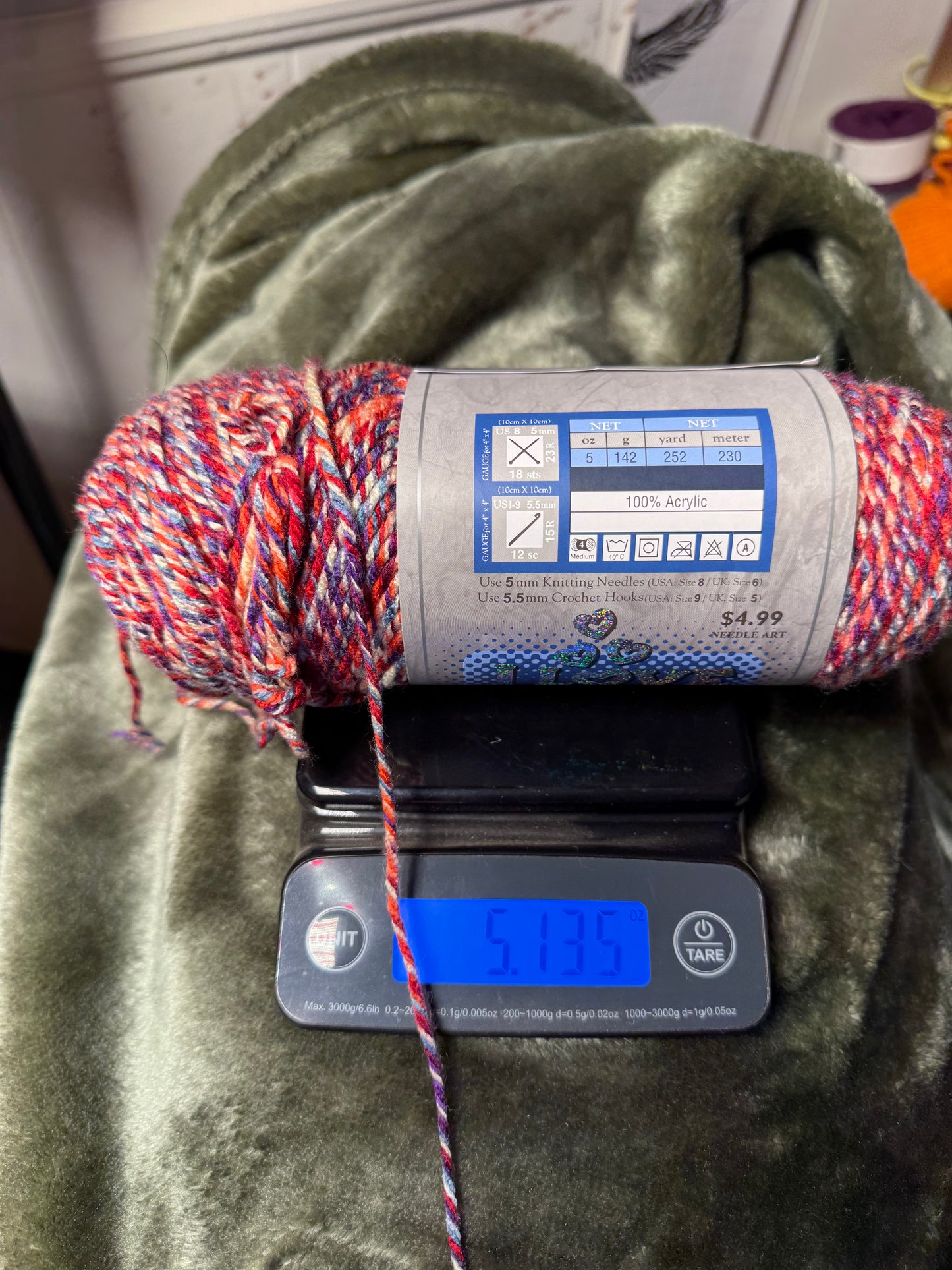I love this yarn - Hobby Lobby - Orange Zest