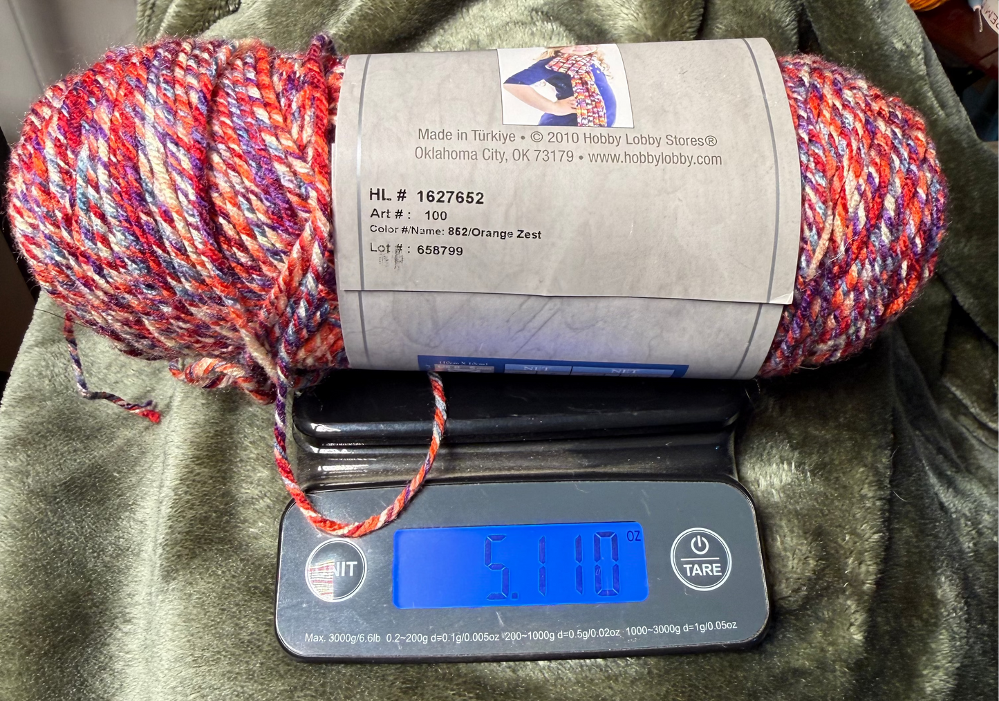 I love this yarn - Hobby Lobby - Orange Zest