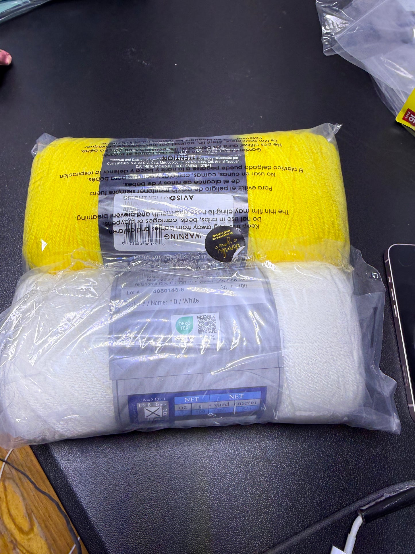 Acrylic Bundle Yellow and white